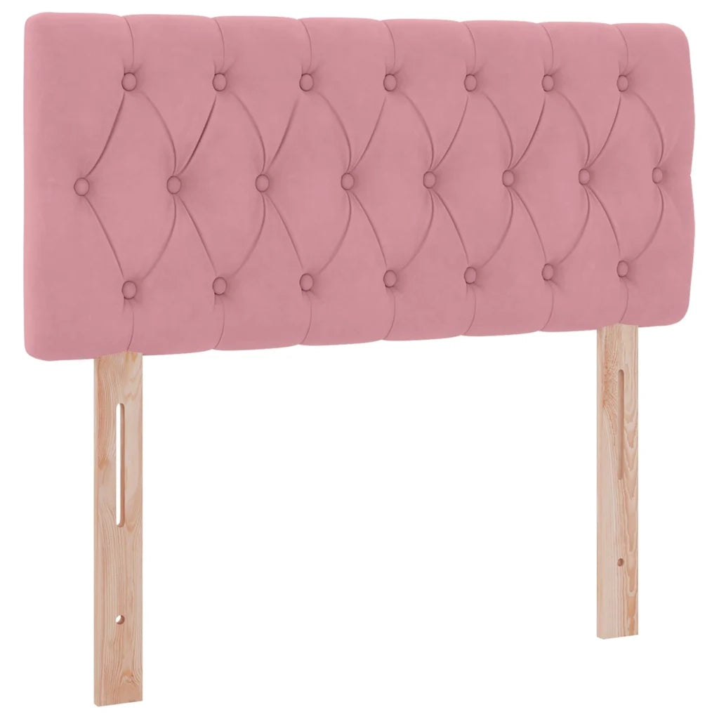 Letto con Contenitore con materasso Rosa 100 x 200 cm Velluto