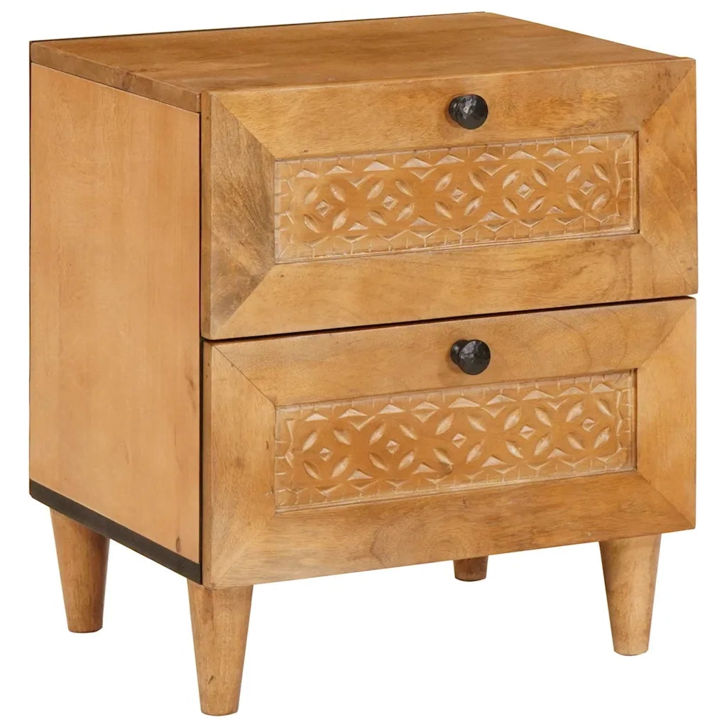 Set di 2 Comodini | Armadio da Notte | Mobiletto da notte Marrone Chiaro 40 x 33 x 46 cm