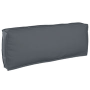 Cuscino per schienale Antracite 120x40x12 cm in tessuto Oxford
