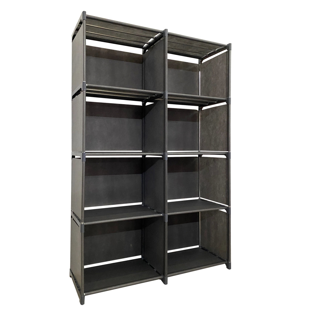 Scaffale Organizzativo 5 Piani 10 Fori PVC e Tessuto Nyana Home 125x80x29 cm