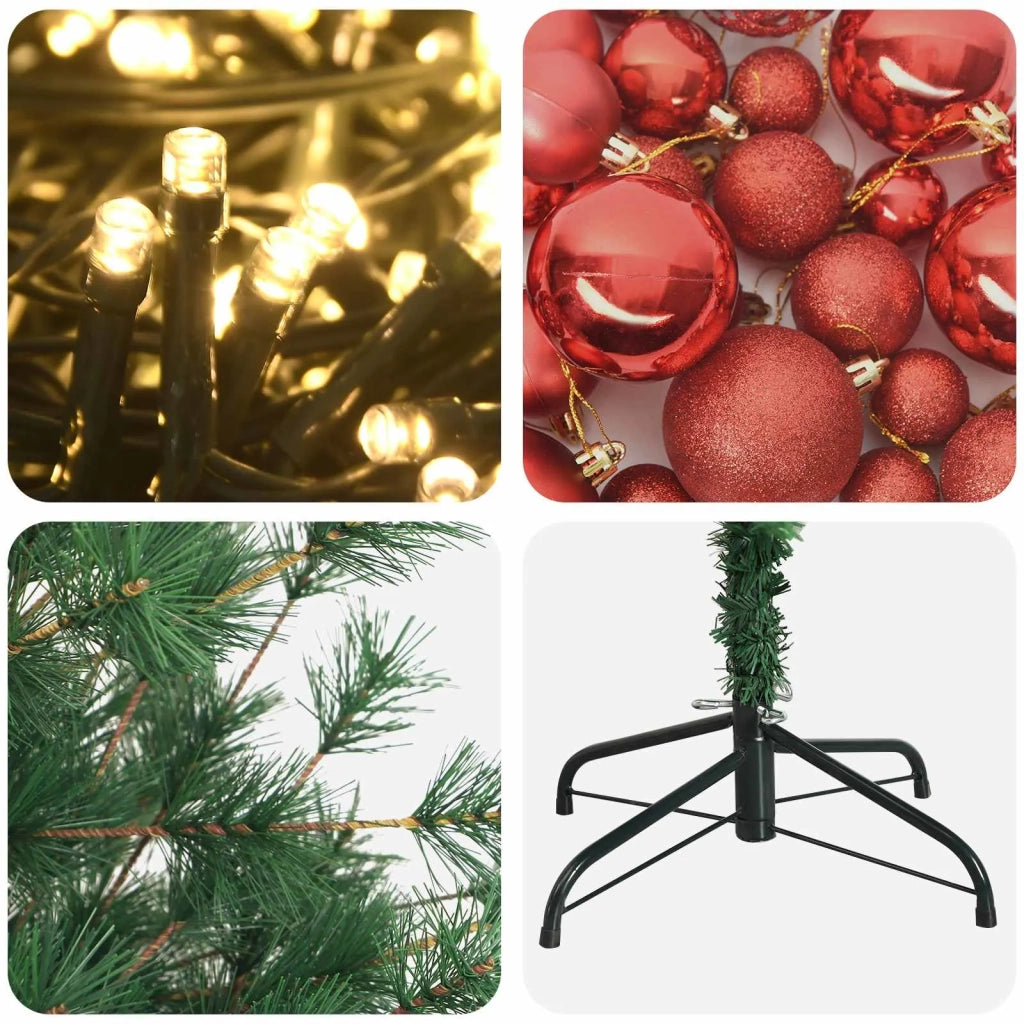 Albero di Natale artificiale con palline 240 cm 300 LED 3466771