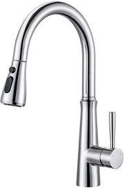Uscio-fissio keukenkraan con alta pressione, realizzato in acciaio inossidabile, 360° rotativa con 2 tipi di getto d'acqua, finitura cromata