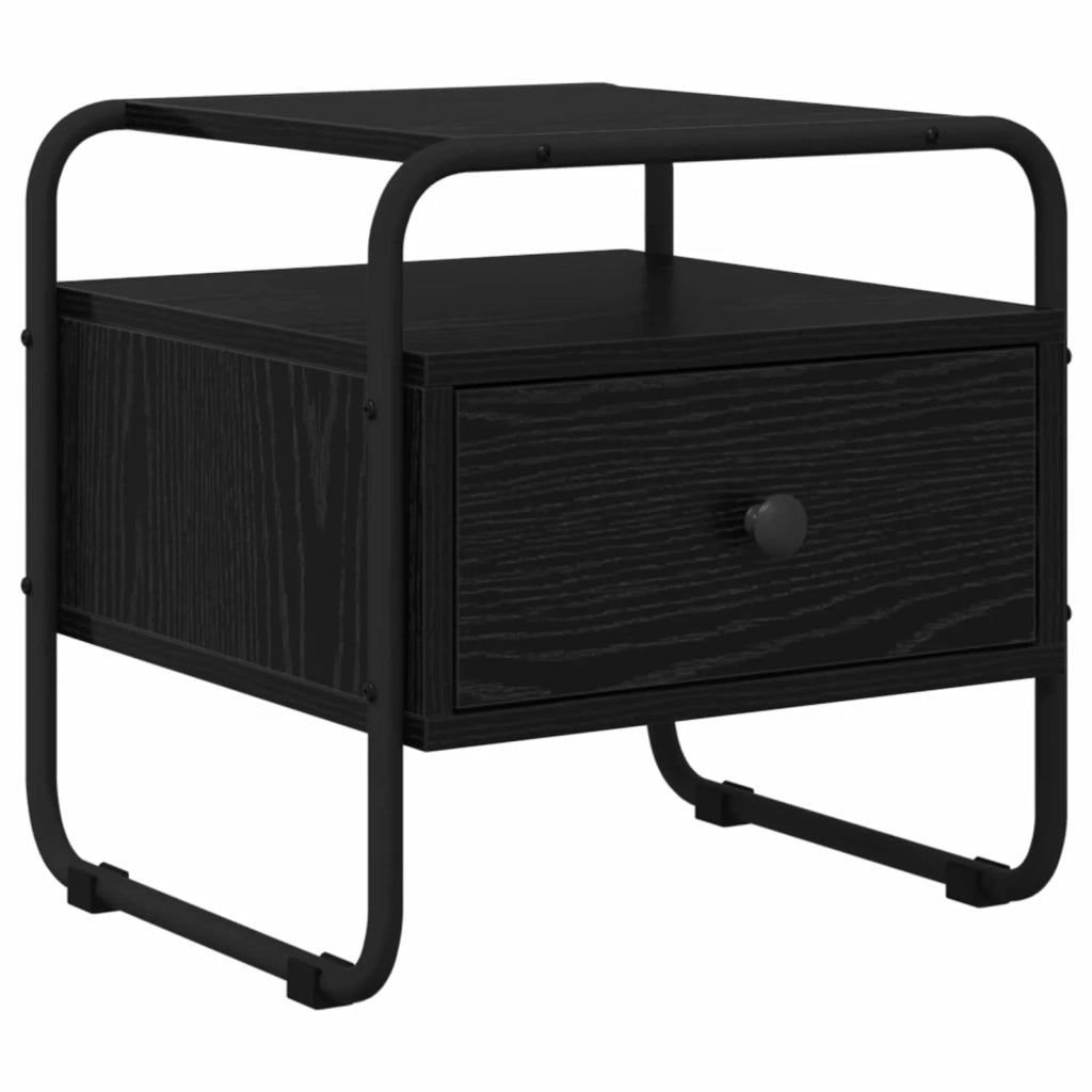 Armadio da Notte Rovere Nero 40 x 39,5 x 40 cm 8007671
