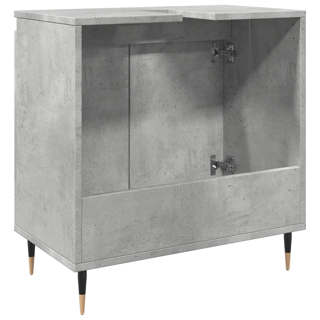 Armadietto da Bagno | Armadio da bagno Grigio Cemento 58x33x60cm in Truciolato