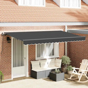 vidaXL Tenda Retrattile Antracite 350 x 200 cm Poliestere e Alluminio