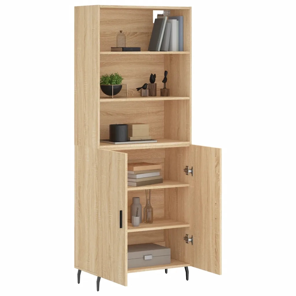 Credenza Rovere Sonoma 69,5x34x180 cm in Legno Multistrato 3189272