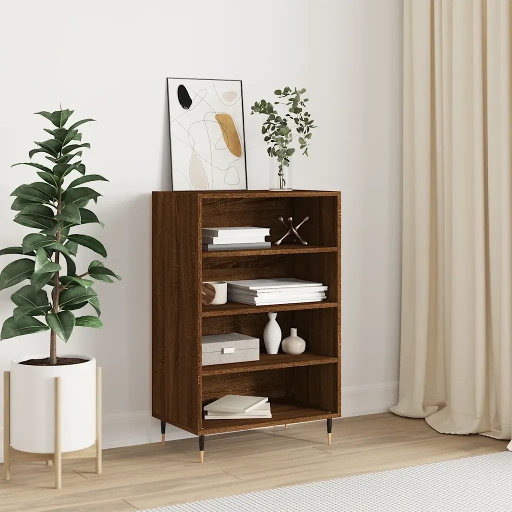Credenza Rovere Marrone 57x35x90 cm in Legno Multistrato 827227
