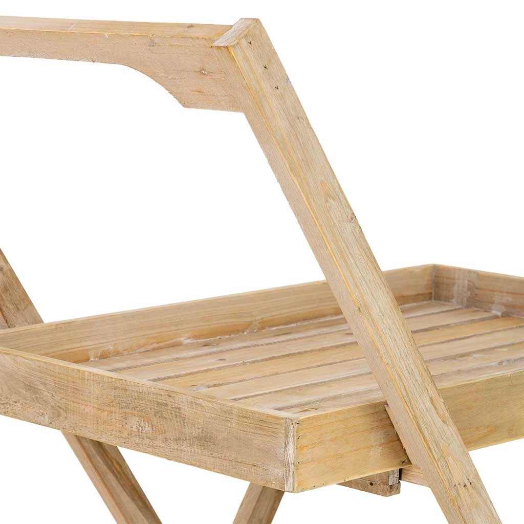 Carrello espositore legno marrone 118,5x17x51,5h cm