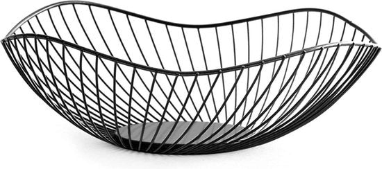 Scaletta metallica moderna nera - fruitiera anti-ossidativa per ufficio - 255 x 10 cm