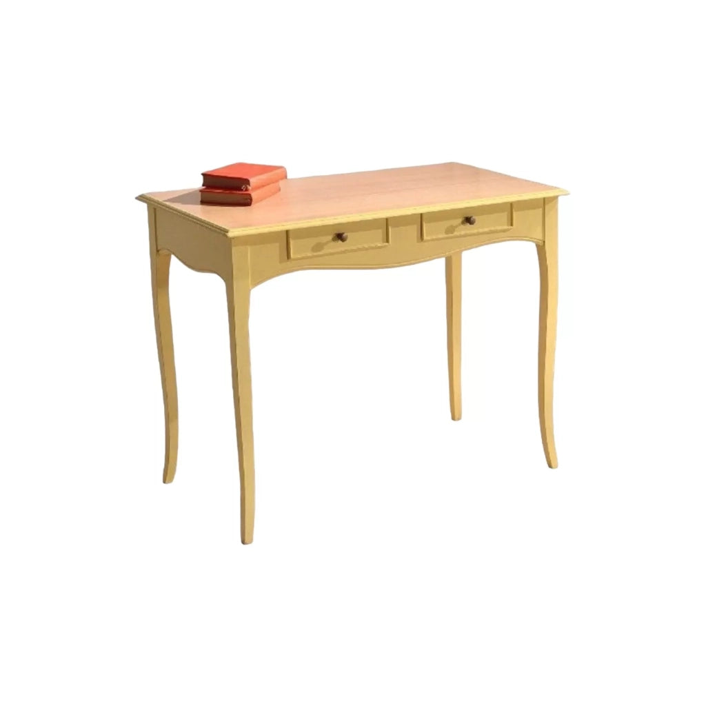 Consolle in legno bicolore giallo e naturale l.101 p.54 h.80 - Mobili 2G