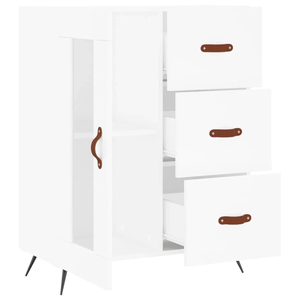 Buffet credenza cassettiera armadio mobile contenitore organizer per cucina soggiorno salotto 69,5 x 34 x 90 cm legno ingegnerizzato bianco 02_0030421