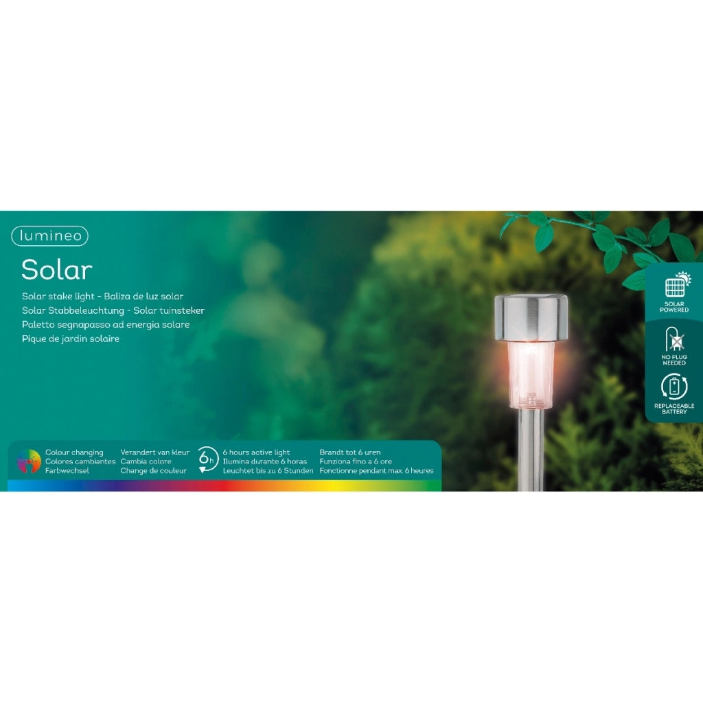 PALETTO SEGNAPASSO 4,5XH24CM AD ENERGIA SOLARE.