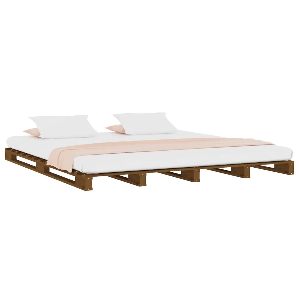 Letto a Pallet senza Materasso Ambra 120x200cm Legno Massello 821390