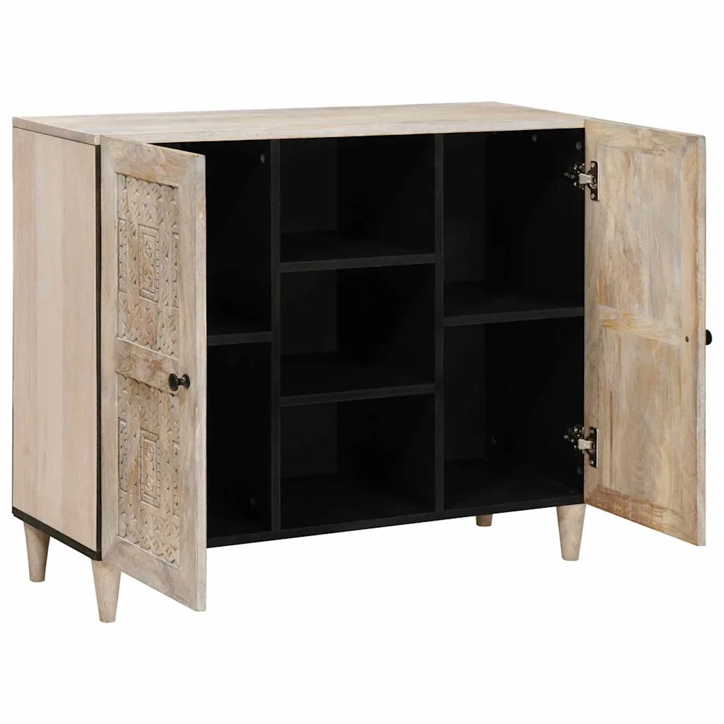 Credenza | Madia | Buffet da pranzo | Armadio da pranzo Bianco Sbiancato 90 x 33 x 75 cm