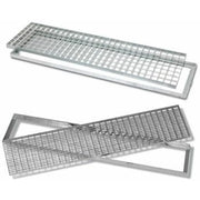 Griglia antitacco acciaio zincato con telaio 100x15 b07bff9nw3