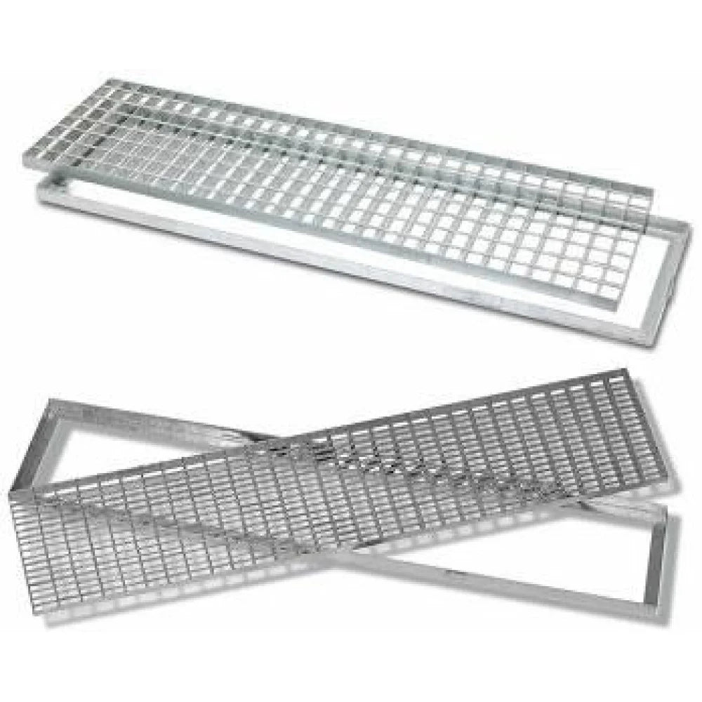 Griglia antitacco acciaio zincato con telaio 100x15 b07bff9nw3