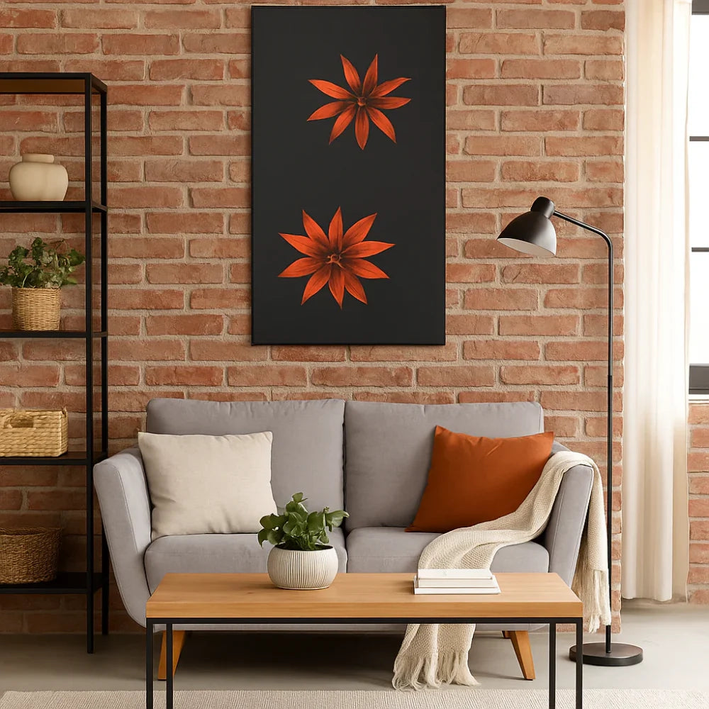 Pannello decorativo da parete flowers 60x120 cm design moderno | Duzzle