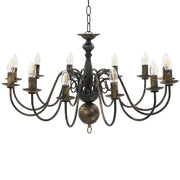 Candelabro Stile Anticato Nero 12 Lampadine E14 CFW8175109