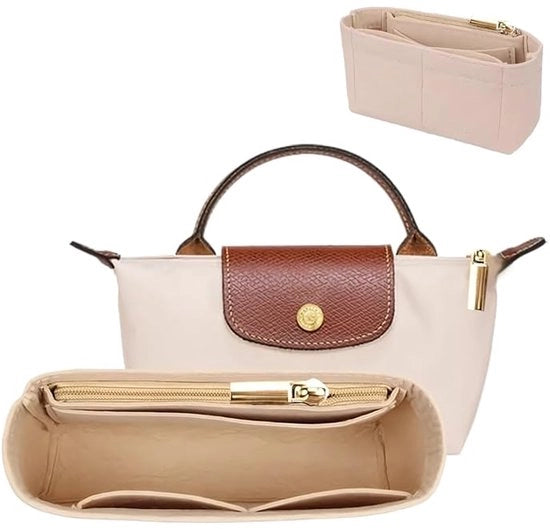 Organizzatore per mini tasche Longchamp, taschina pratica con più compartimenti adatta per mini tasche Longchamp e piccole borse portamonete ideale per cosmetici e accessori
