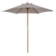 Ombrellone da giardino regolabile su 3 livelli diametro 2.5 x 2.3 m struttura bambù tessuto poliestere 180 mq colore grigio