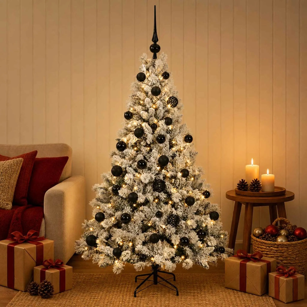 Albero di Natale Artificiale con Palline 120 cm 150 LED 3465579