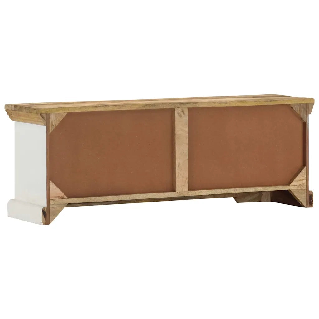 Mobile Porta TV-Credenza TV 110x30x40 cm in Legno Massello di Mango