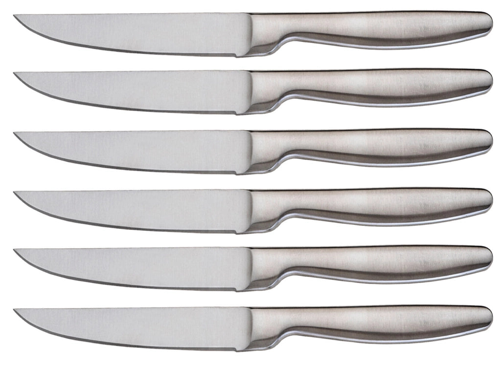 Set 6 Coltelli da Tavola Lama Liscia in Acciaio Inox Jacob Silver