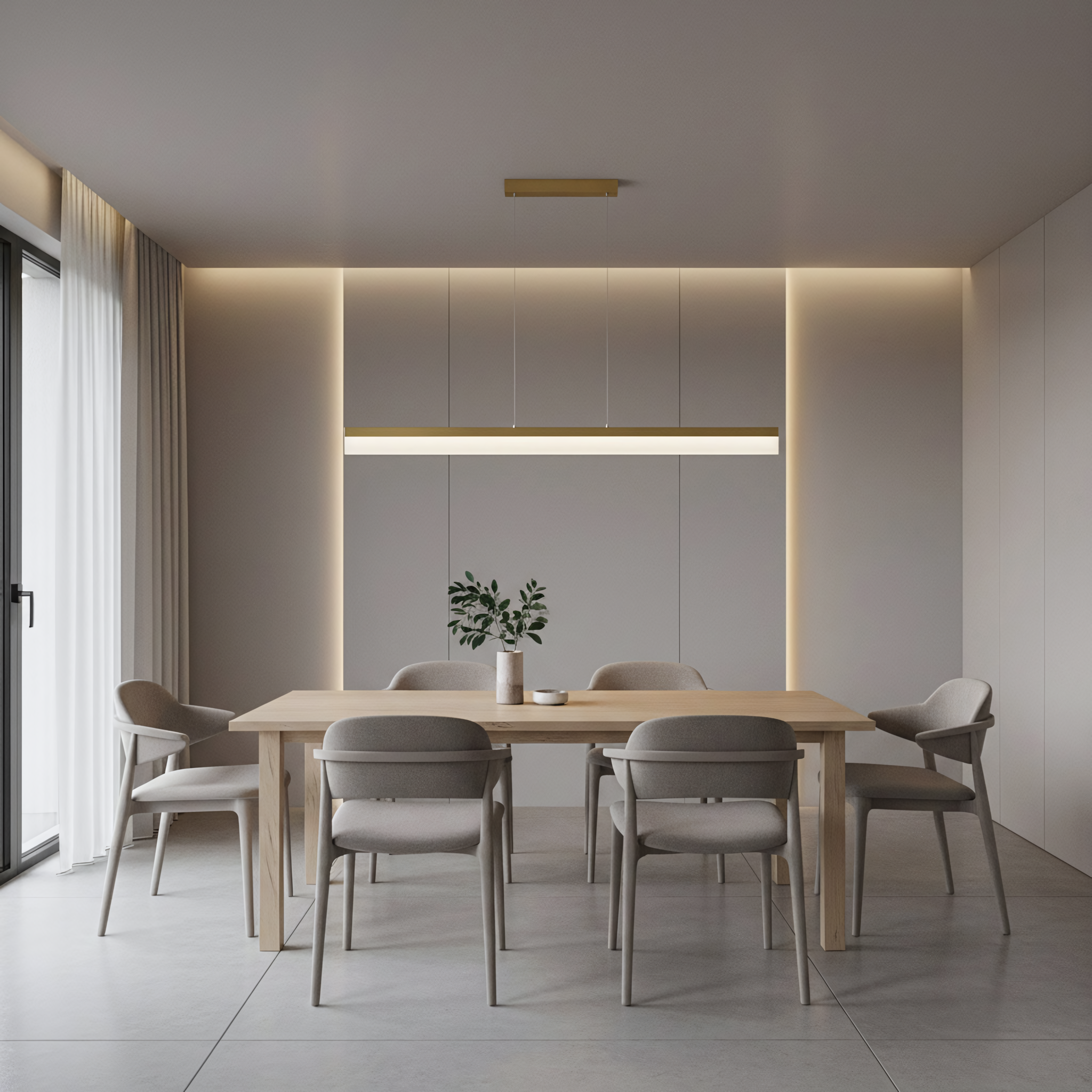 Lampada Da Soffitto Led App1694-cp 120 Cm Brush Gold