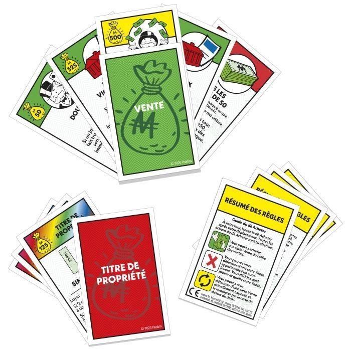 Espansione Monopoly Tutto è in vendita, rende il classico gioco Monopoly più divertente e veloce, giochi da tavolo, 2-6 giocatori, 40