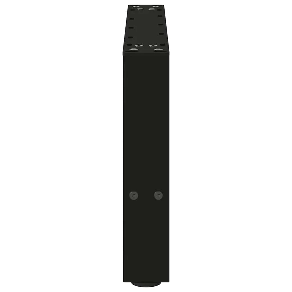 Set di 2 gambe quadrate regolabili per tavolino da caffè 50 x 30 cm in acciaio nero 02_0057500