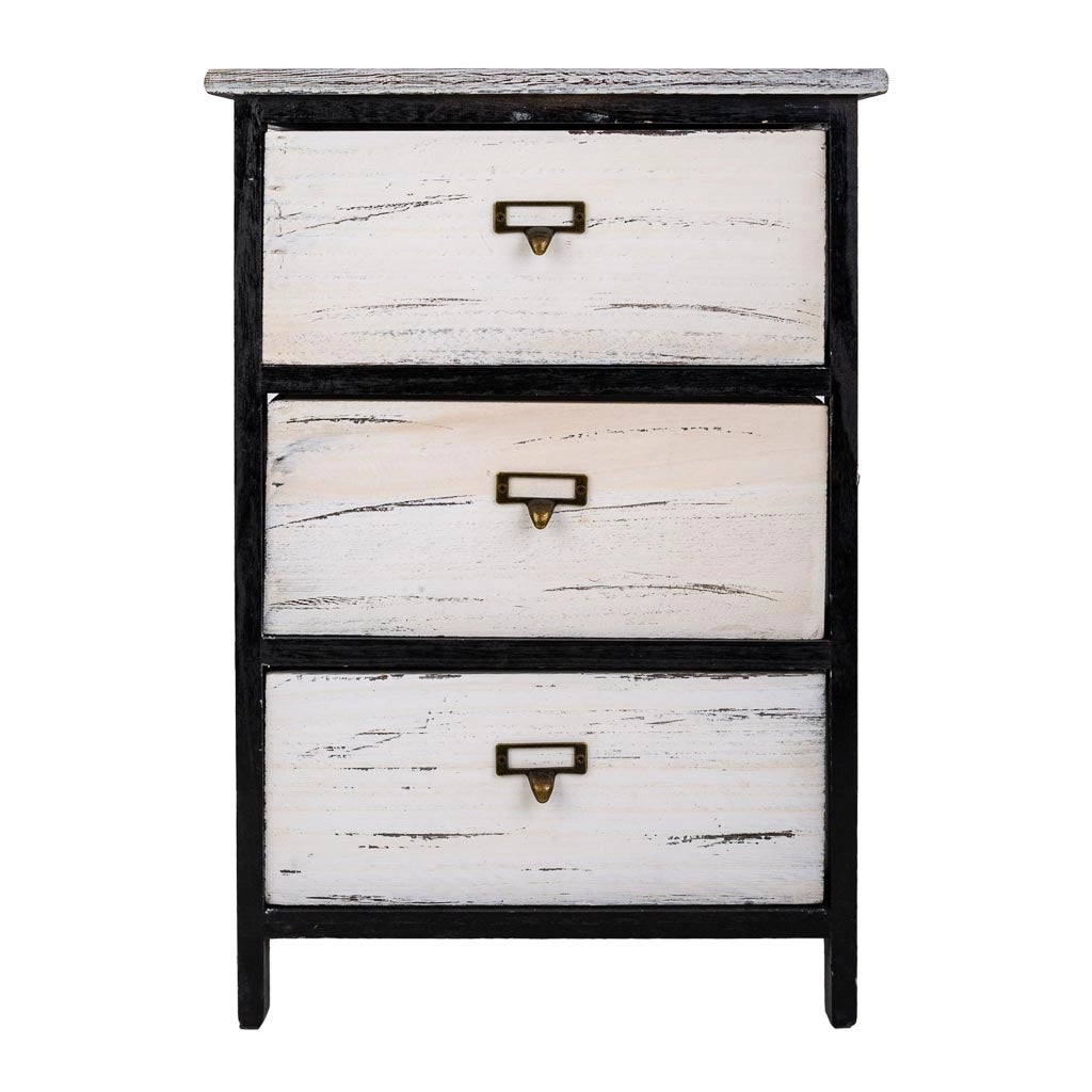 Cassettiera in legno nero 40x29x58h