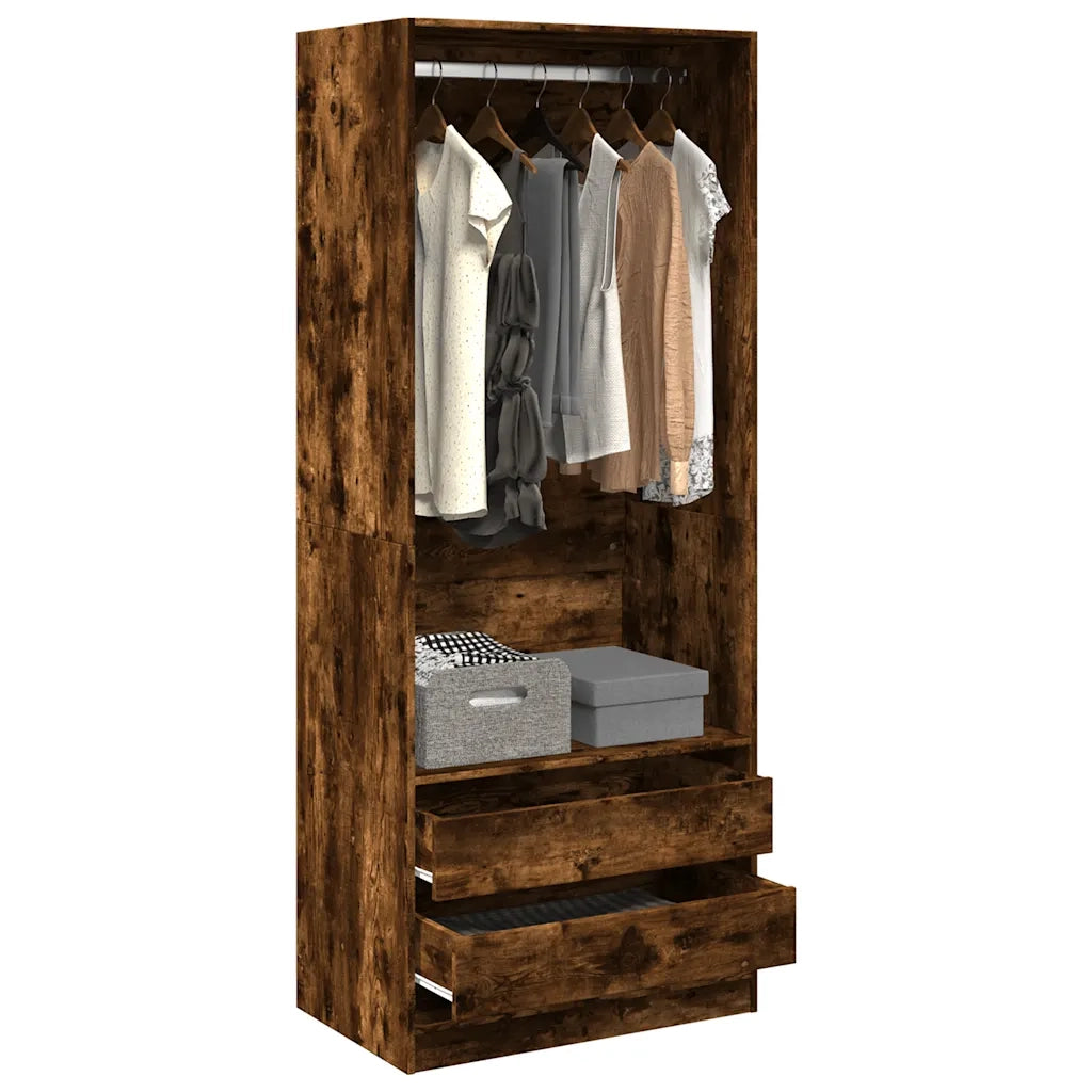 Armadio Rovere Fumo 80x50x200 cm in Legno Multistrato CFW3579446