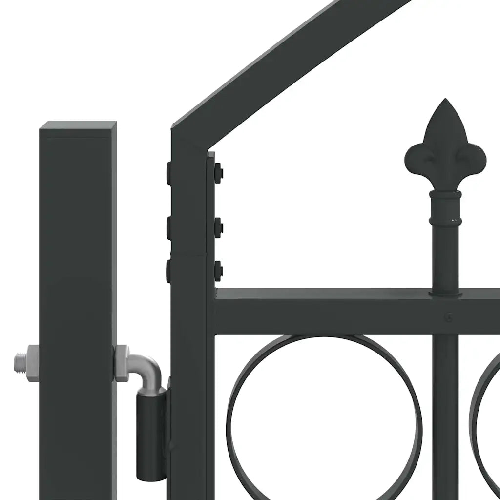 Cancello per recinzione ASSEN 301 x 175,5 cm Acciaio Grigio CFW7656782