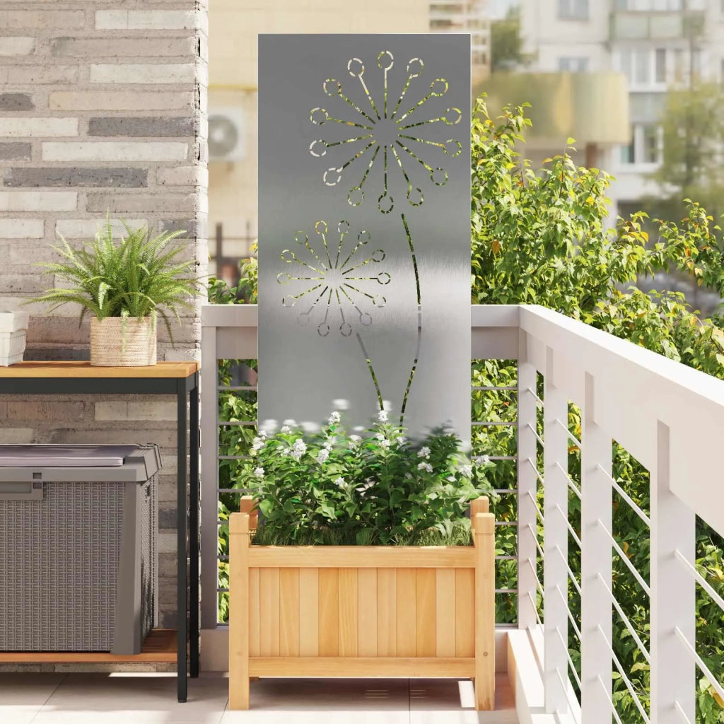 Schermo per privacy in giardino Traforo Argento 50 x 140 cm 876305