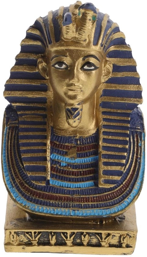 Busto di Tutankhamon in Oro Decorativo per Ufficio, Studio o Casa