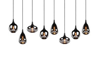 Lampada a Sospensione da Interno Attacco E14 in Metallo Nero Opaco