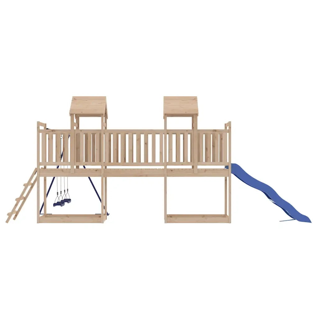 Set da Gioco da Esterno in Legno Massello di Pino