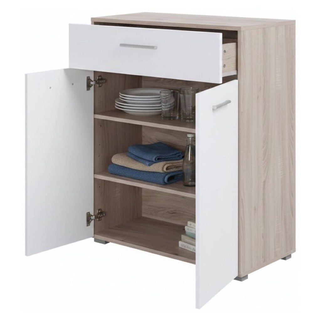 Madia Verduno, Credenza un Cassetto, 79x35x97.5h cm Bianco