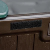 Sabbiera per Bambini, Design Modulare, con Copertura, 4 Posti a Sedere, Φ120 x 21 cm, Marrone