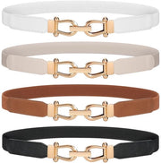 Abito da donna con cintura elastica retro e chiusura a goccia dorata, set da 4.