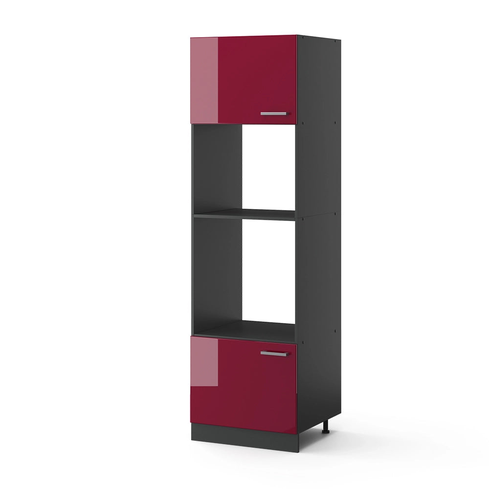 Vicco Mobile cucina microonde Rosso lucido 60 cm