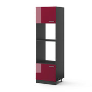 Vicco Mobile cucina microonde Rosso lucido 60 cm