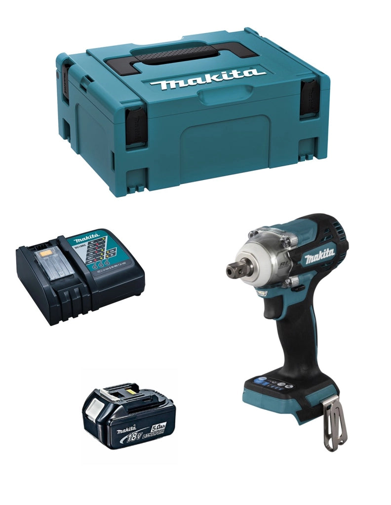 Avvitatore ad Impulsi MAKITA DTW301RTJ1 (1 x 5,0 Ah + DC18RC + MAKPAC 2)
