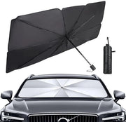 Ombrello Auto per Auto e SUV 140x80cm - Opiegaibile - Protezione UV - Riflettente - Universale per Auto e SUV - Protezione Pannello di Controllo - Ombrello per Auto