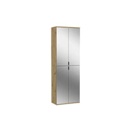 Armadio 4 porte con specchi – Rovere chiaro – BODITE