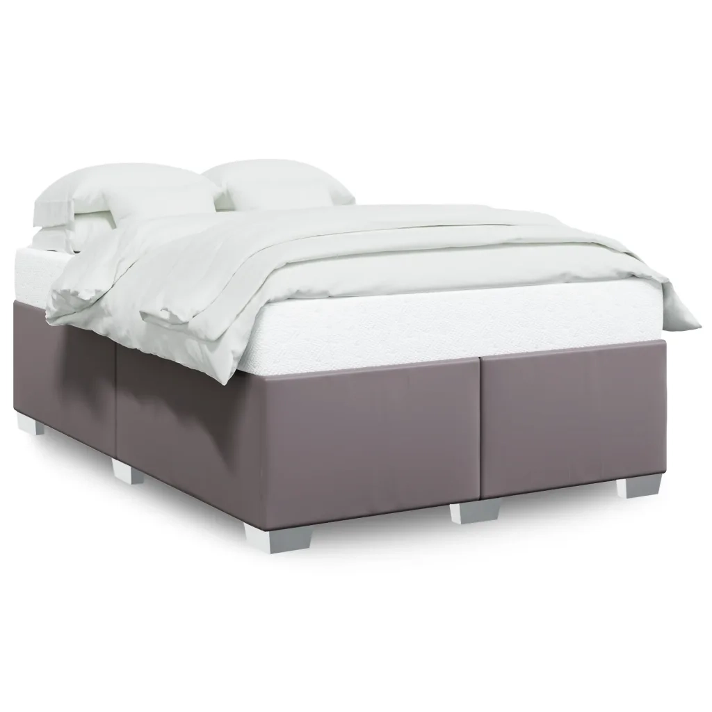 Giroletto-Struttura Letto Grigio 140x200 cm in Similpelle 538932