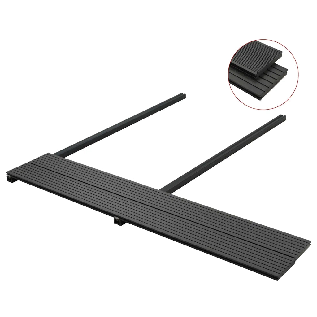 Pavimento da Deck 48 pcs Nero WPC