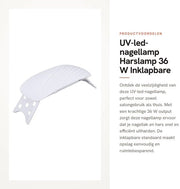 Lampada per unghie 36 W - lampada UV - lampada per illuminazione - 12 LED - supporto pieghevole - funzione di accensione semplice