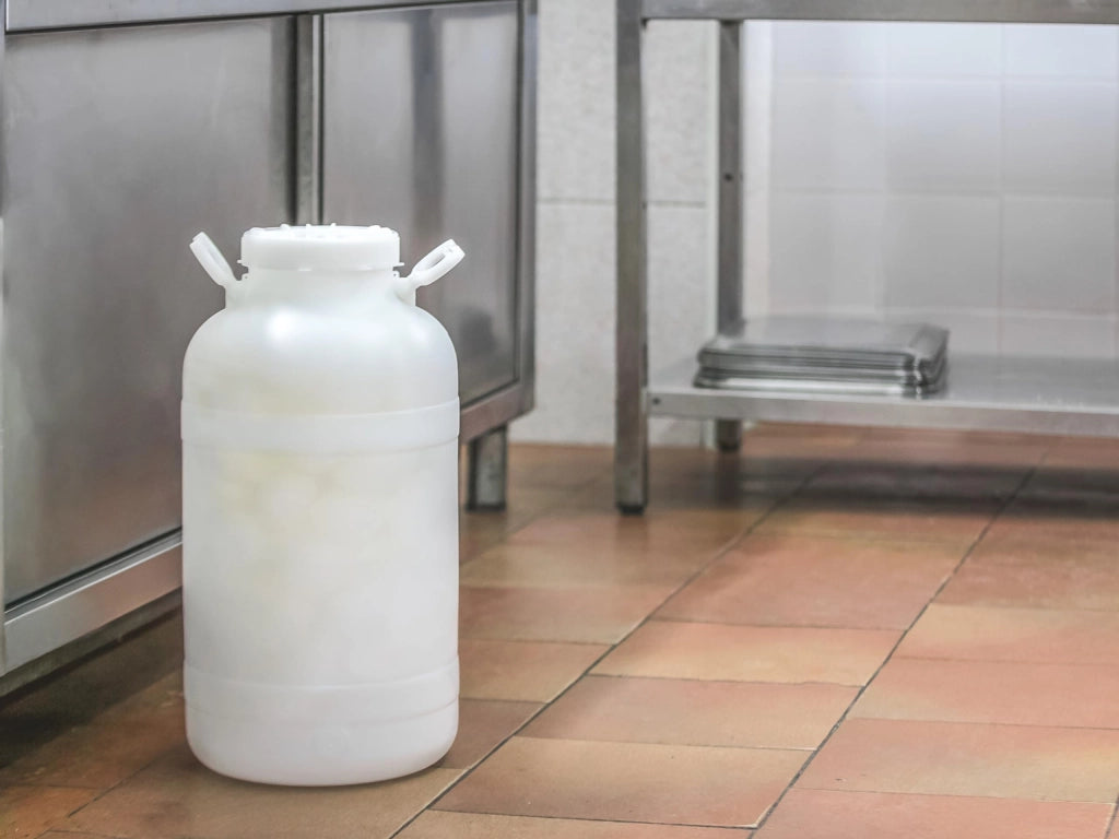 Fusto a Bocca Larghissima in Polietilene per Alimenti 25 l Bocca Ø 14 mm cm