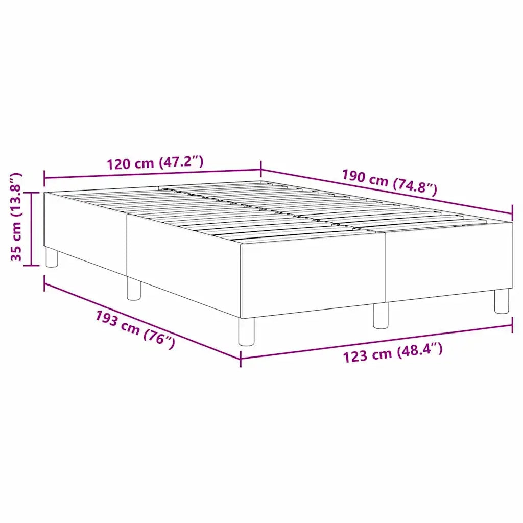 Struttura letto piattaforma Crema 120 x 190 cm Tessuto in Cords 3337399